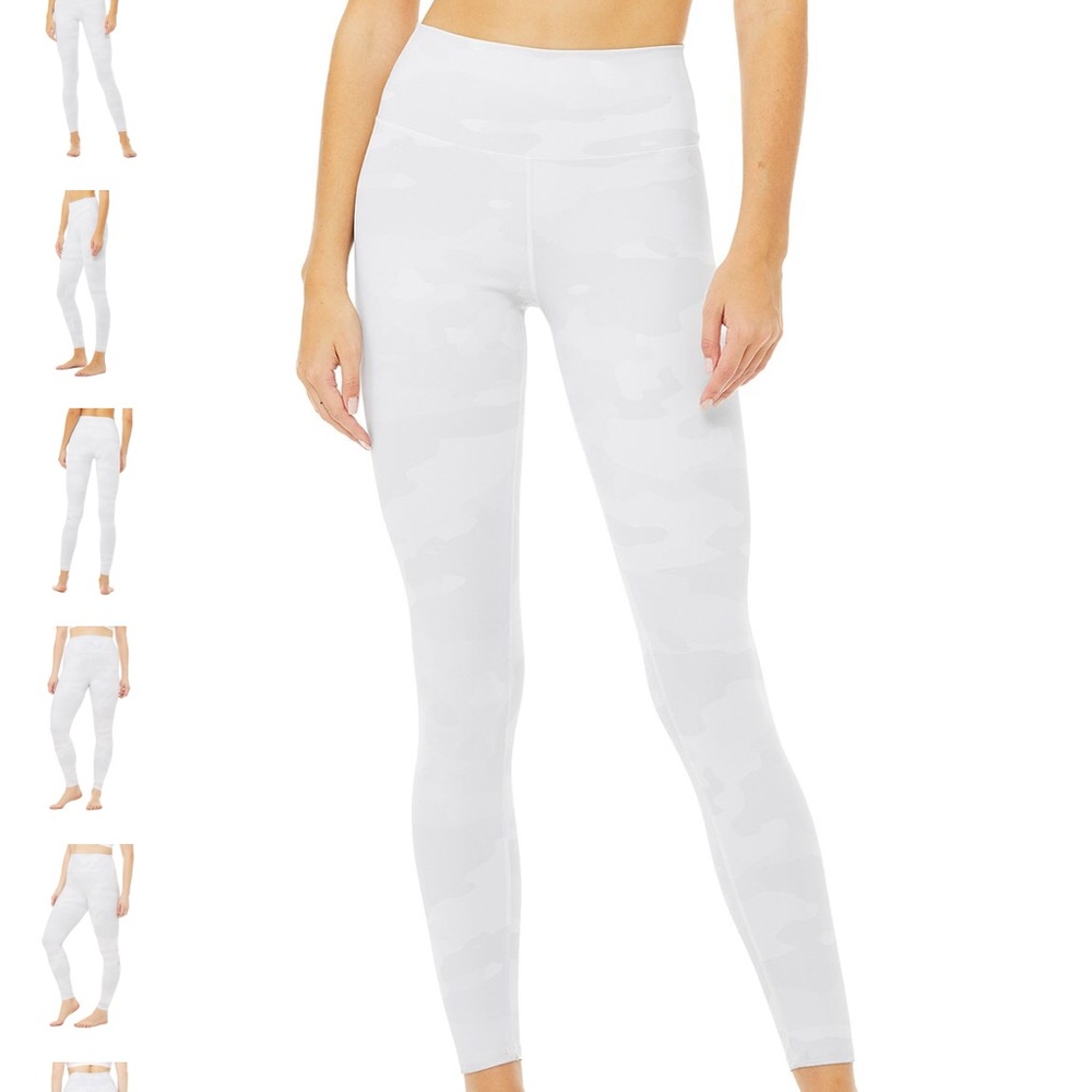 Alo Vapor High Waist White Camo Leggings